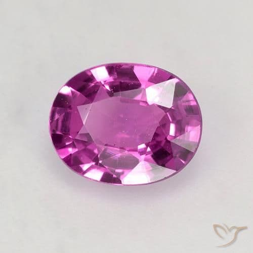 0.65ct Natural Purple Pink Sapphire, Oval Cut, 6.1x4.9 mm