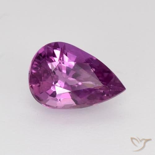 0.73ct Medium Purple Sapphire, Pear Shape, 6.7x4.6 mm