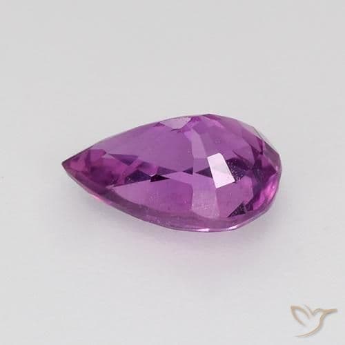 0.73ct Medium Purple Sapphire, Pear Shape, 6.7x4.6 mm