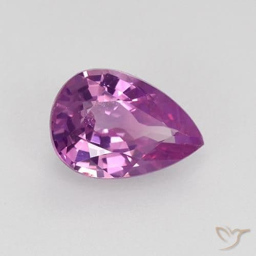 0.82ct Medium-Dark Purple Sapphire, Pear Shape, 6.7x4.7 mm