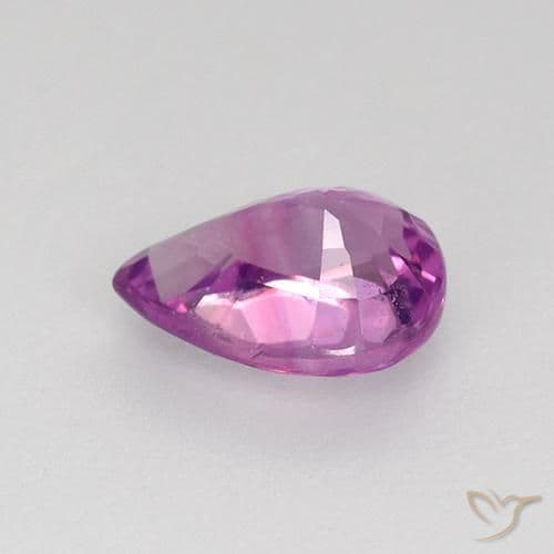 0.82ct Medium-Dark Purple Sapphire, Pear Shape, 6.7x4.7 mm