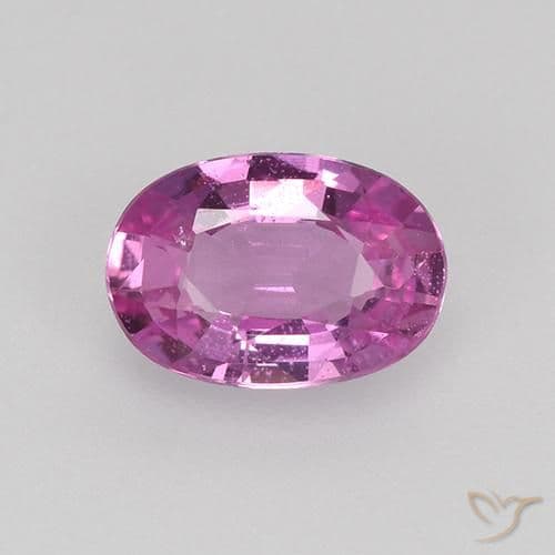 0.64ct Deep Pinkish Purple Sapphire, Oval Cut, 6.4x4.4 mm
