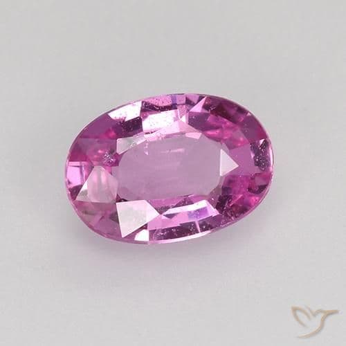 0.64ct Deep Pinkish Purple Sapphire, Oval Cut, 6.4x4.4 mm
