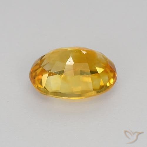 0.86ct Deep Golden Orange Sapphire, Oval Cut, 6.3x4.8 mm