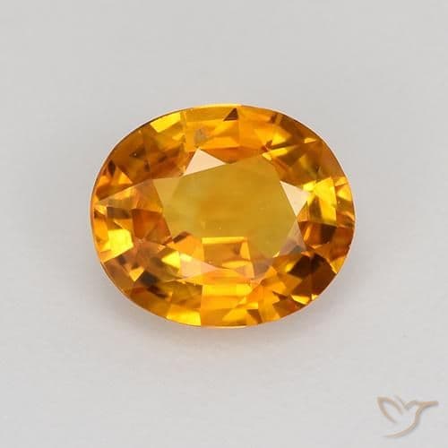 3.56ct Natural Deep Orange Sapphire, Oval Cut, 6.1x5.1 mm