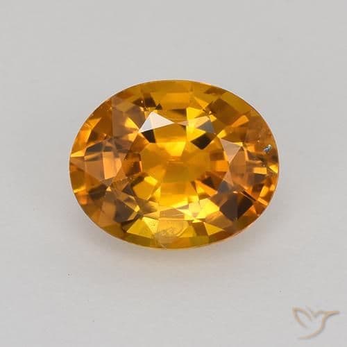 0.80ct Natural Orange Brown Sapphire, Oval Cut, 6.1x5 mm