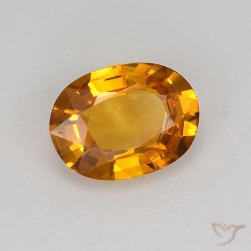 0.77ct Natural Medium Orange Sapphire, Oval Cut, 6.7x5 mm