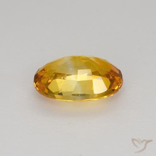 0.92ct Natural Orange-Gold Sapphire, Oval Cut, 7x4.8 mm