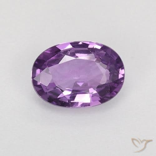 0.74ct Medium-Dark Violet Sapphire, Oval Cut, 6.1x5.3 mm