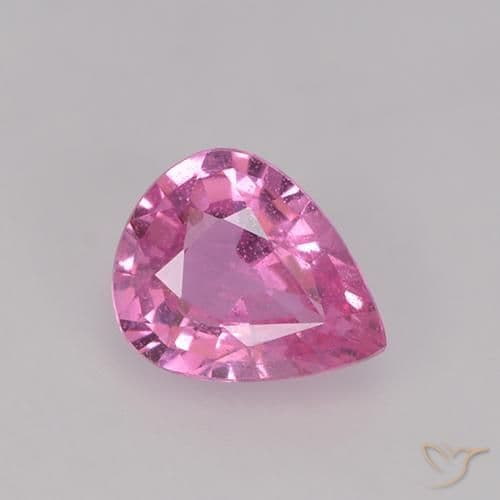 0.69ct Natural Medium Pink Sapphire, Pear Shape, 6.1x4.9 mm
