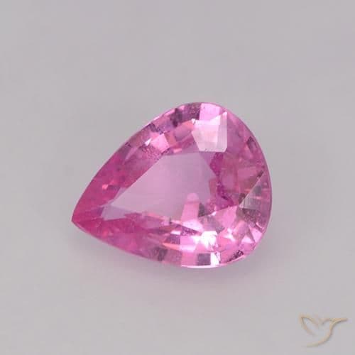 0.61ct Natural Medium Pink Sapphire, Pear Shape, 6.1x4.9 mm