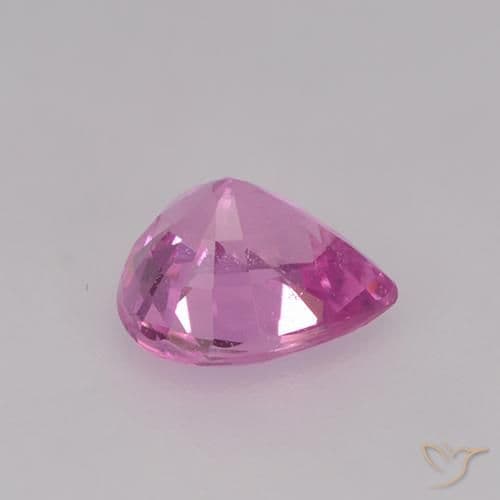0.74ct Intense Purple Sapphire, Pear Shape, 5.9x5.1 mm
