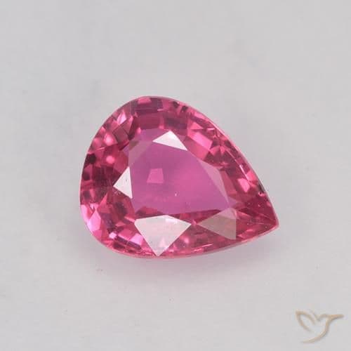 0.69ct Natural Medium Pink Sapphire, Pear Shape, 6.1x4.9 mm