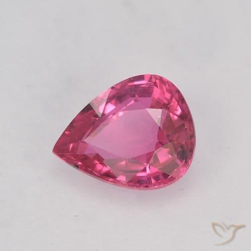 0.69ct Natural Medium Pink Sapphire, Pear Shape, 6.1x4.9 mm