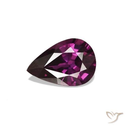 0.67ct Natural Deep Purple Sapphire, Pear Shape, 6.6x4.5 mm