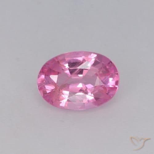 0.65ct Natural Bubblegum Pink Sapphire, Oval Cut, 6.3x4.5 mm
