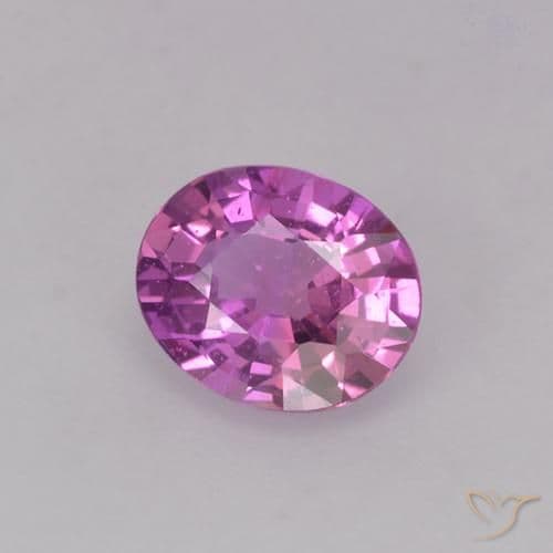 0.79ct Deep Pinkish Purple Sapphire, Oval Cut, 6.2x5.2 mm