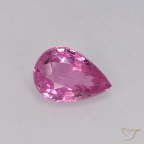 0.66ct Deep Pinkish Purple Sapphire, Pear Shape, 6.6x4.6 mm