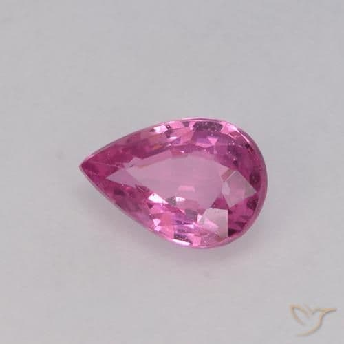 0.67ct Intense Purple Sapphire, Pear Shape, 6.4x4.4 mm