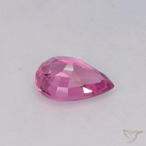 0.67ct Intense Purple Sapphire, Pear Shape, 6.4x4.4 mm