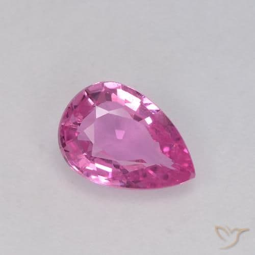 0.64ct Natural Deep Pink Sapphire, Pear Shape, 6.4x4.6 mm