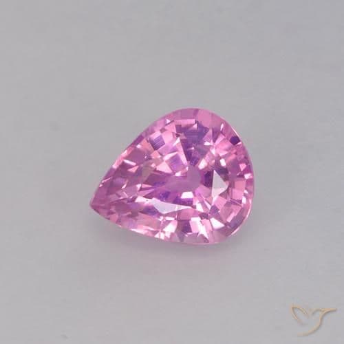 0.62ct Natural Medium Pink Sapphire, Pear Shape, 5.7x4.7 mm