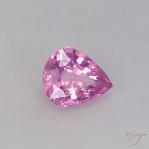 0.62ct Natural Medium Pink Sapphire, Pear Shape, 5.7x4.7 mm