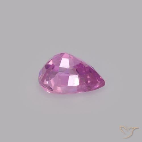 0.62ct Natural Medium Pink Sapphire, Pear Shape, 5.7x4.7 mm