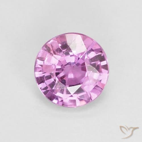 0.55ct Natural Medium Purple Sapphire, Round Cut, 4.88 mm