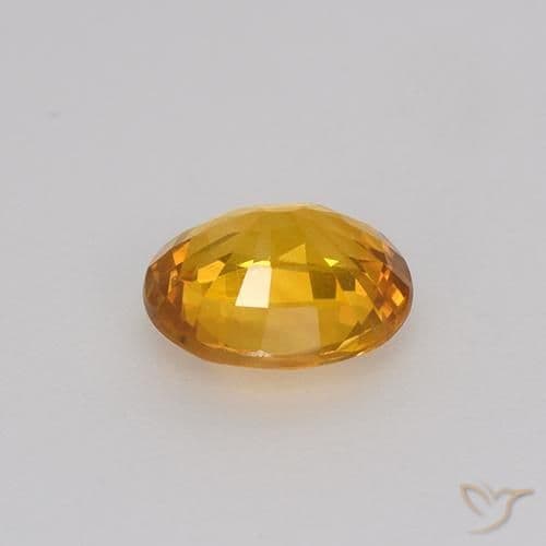 0.75ct Dark Orange-Gold Sapphire, Oval Cut, 5.9x5.2 mm