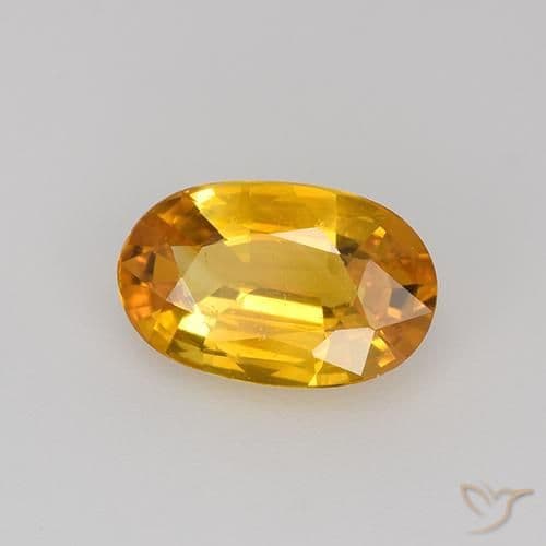 0.83ct Dark Orange-Gold Sapphire, Oval Cut, 7.7x4.9 mm