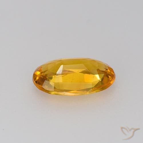 0.83ct Dark Orange-Gold Sapphire, Oval Cut, 7.7x4.9 mm