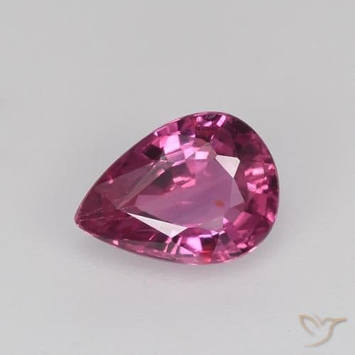 0.58ct Medium Purple Sapphire, Pear Shape, 6.2x4.5 mm