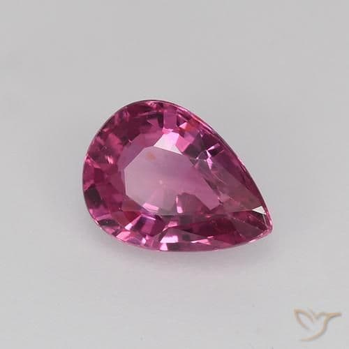 0.58ct Medium Purple Sapphire, Pear Shape, 6.2x4.5 mm
