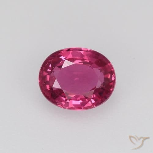 0.45ct Natural Light Red Sapphire, Oval Cut, 5x4.1 mm
