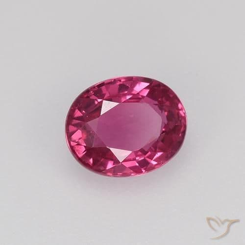 0.45ct Natural Light Red Sapphire, Oval Cut, 5x4.1 mm
