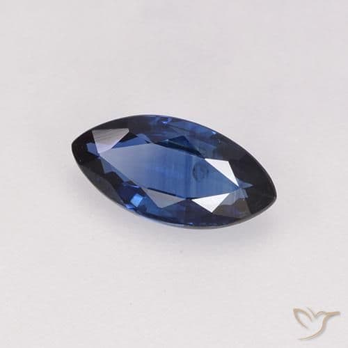 0.65ct Natural Dark Blue Sapphire, Marquise, 8x4 mm