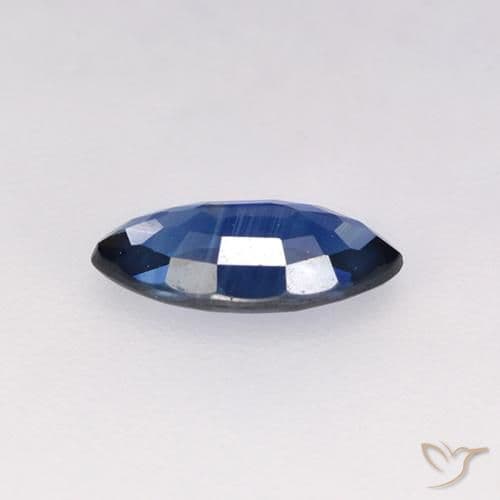 0.65ct Natural Dark Blue Sapphire, Marquise, 8x4 mm