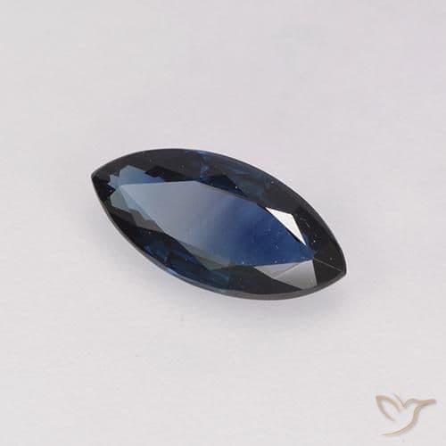 0.57ct Natural Navy Blue Sapphire, Marquise, 8x3.9 mm