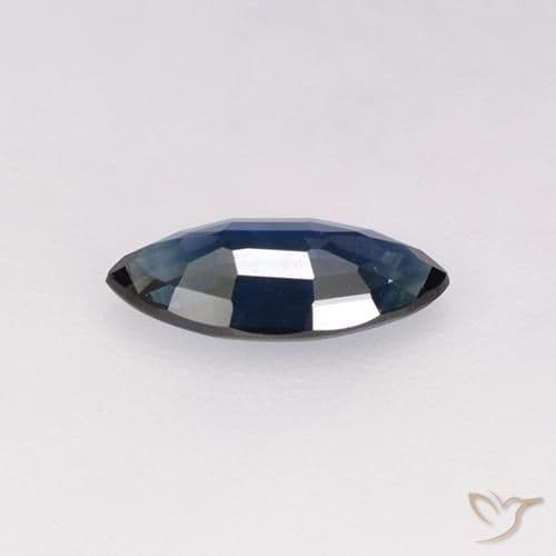 0.57ct Natural Navy Blue Sapphire, Marquise, 8x3.9 mm