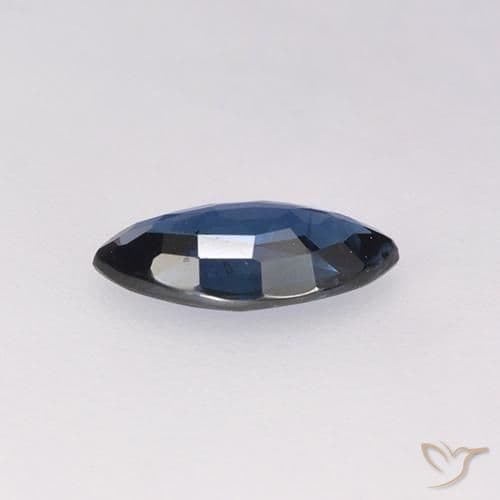 0.55ct Natural Navy Blue Sapphire, Marquise, 7.8x3.8 mm