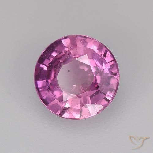 0.59ct Medium-Dark Purple Sapphire, Round Cut, 5.19 mm