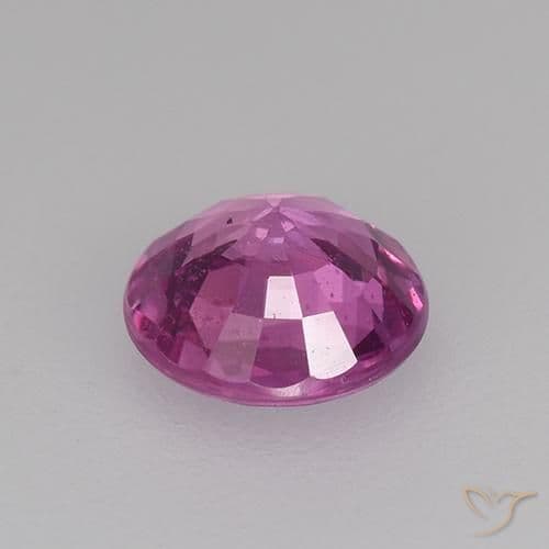 0.59ct Medium-Dark Purple Sapphire, Round Cut, 5.19 mm