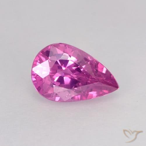 0.54ct Natural Intense Pink Sapphire, Pear Shape, 6.1x4 mm