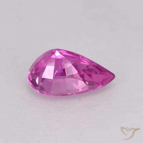 0.54ct Natural Intense Pink Sapphire, Pear Shape, 6.1x4 mm