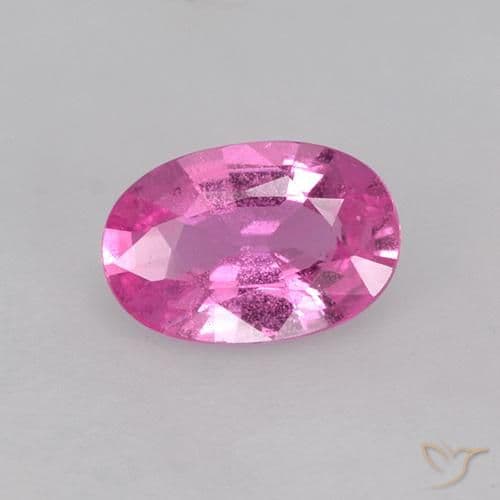 0.66ct Natural Deep Pink Sapphire, Oval Cut, 6.6x4.4 mm