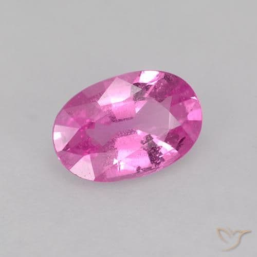0.66ct Natural Deep Pink Sapphire, Oval Cut, 6.6x4.4 mm