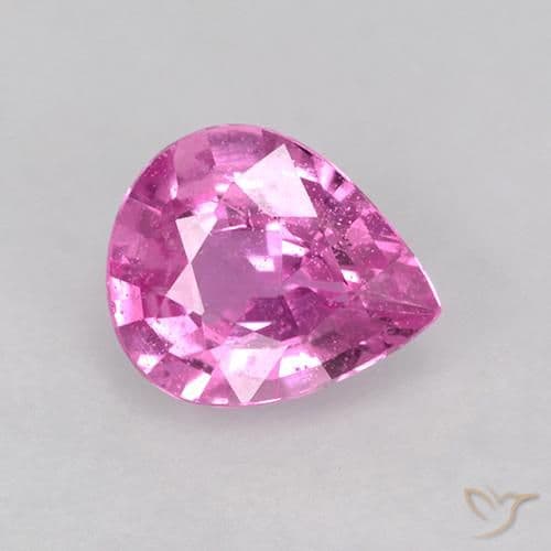 0.62ct Natural Intense Pink Sapphire, Pear Shape, 6.1x5.1 mm