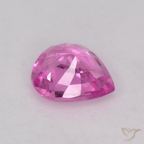 0.62ct Natural Intense Pink Sapphire, Pear Shape, 6.1x5.1 mm