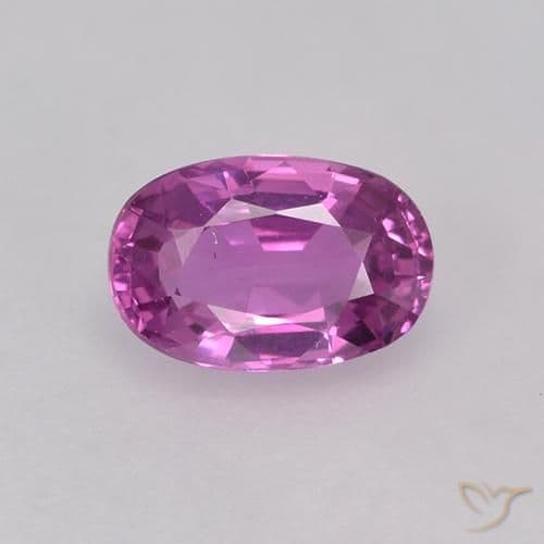 0.85ct Natural Bright Magenta Sapphire, Oval Cut, 6.5x4.3 mm